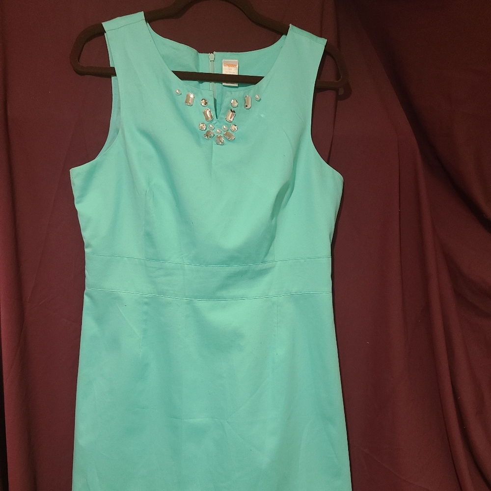 Gymboree Aqua Sleeveless Jewel-Accent Girls Dress